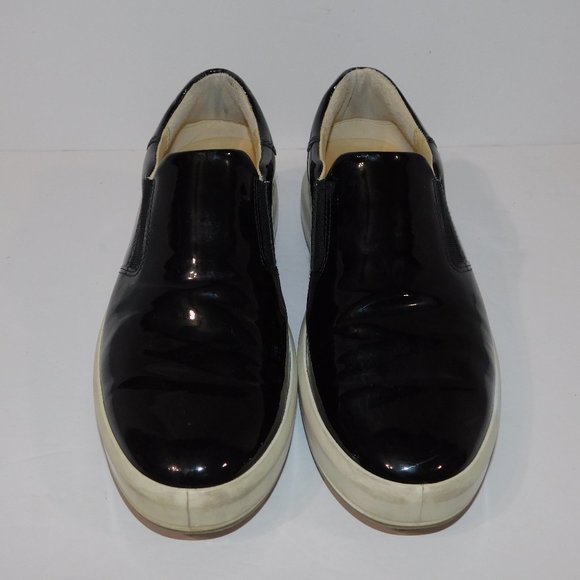 Ecco Women’s Soft 41 Black Patent Leather Slip on Sneaker - Picture 1 of 9